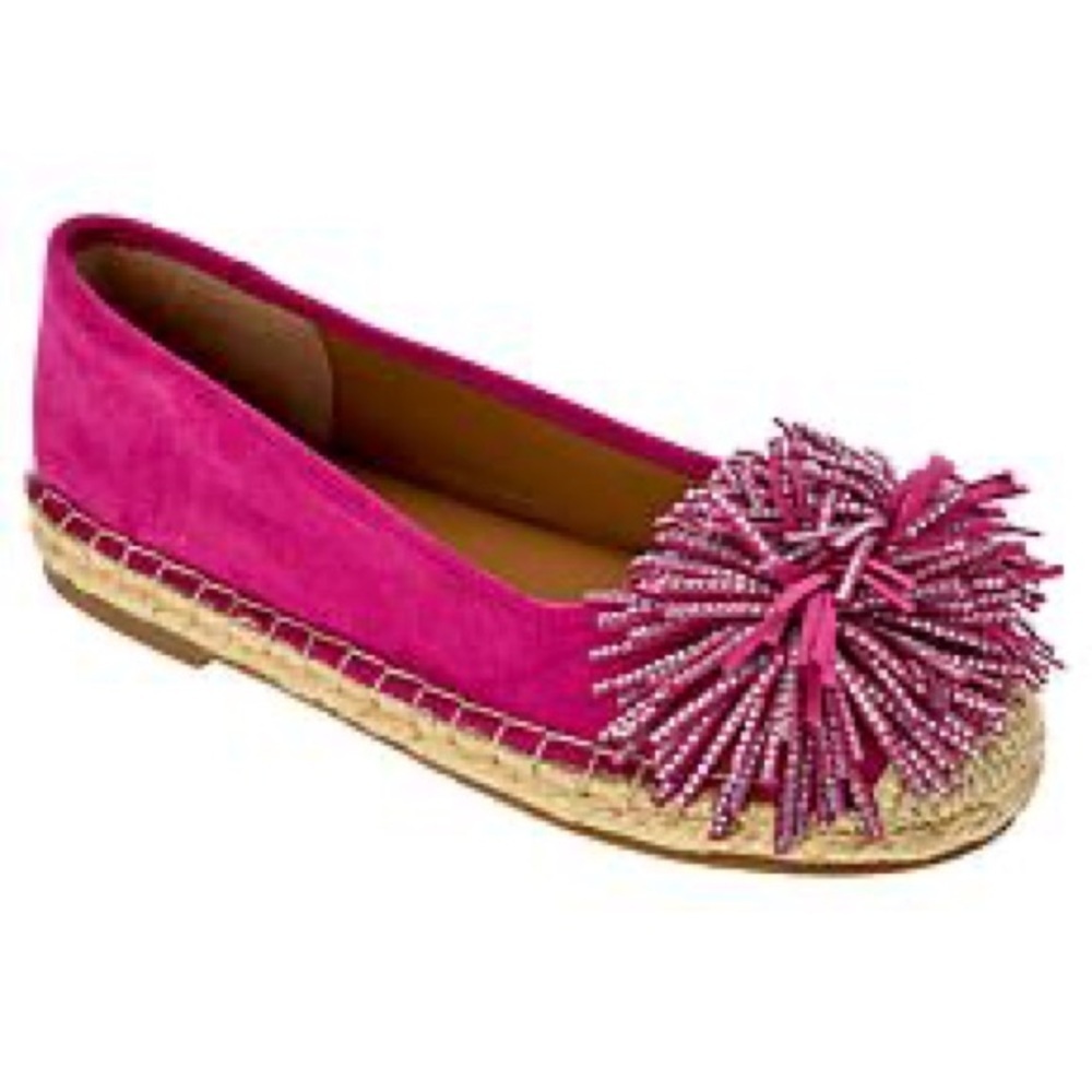 Charles by Charles Davis Women’s Omen Rhinestone Encrusted Pompom Espadrille 6.5 - Picture 2 of 11